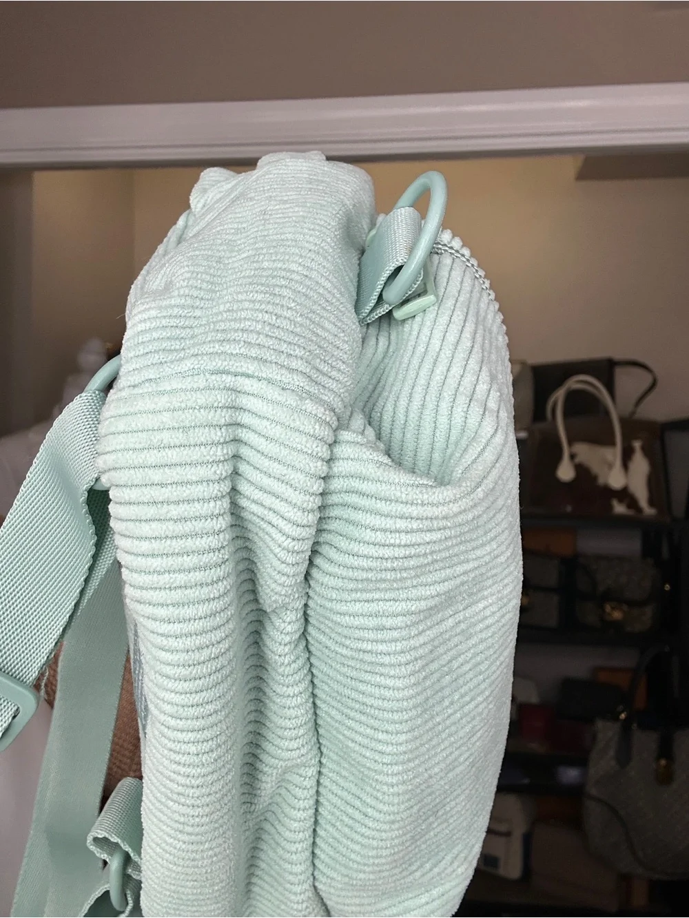 Adidas Originals Corduroy Mini Backpack NWT Mint Green Trefoil
